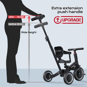 newyoo Toddler Bike pedal positions illustrate smooth mode transitions.