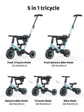 newyoo tricycle showing 135-degree steering for controlled moves
