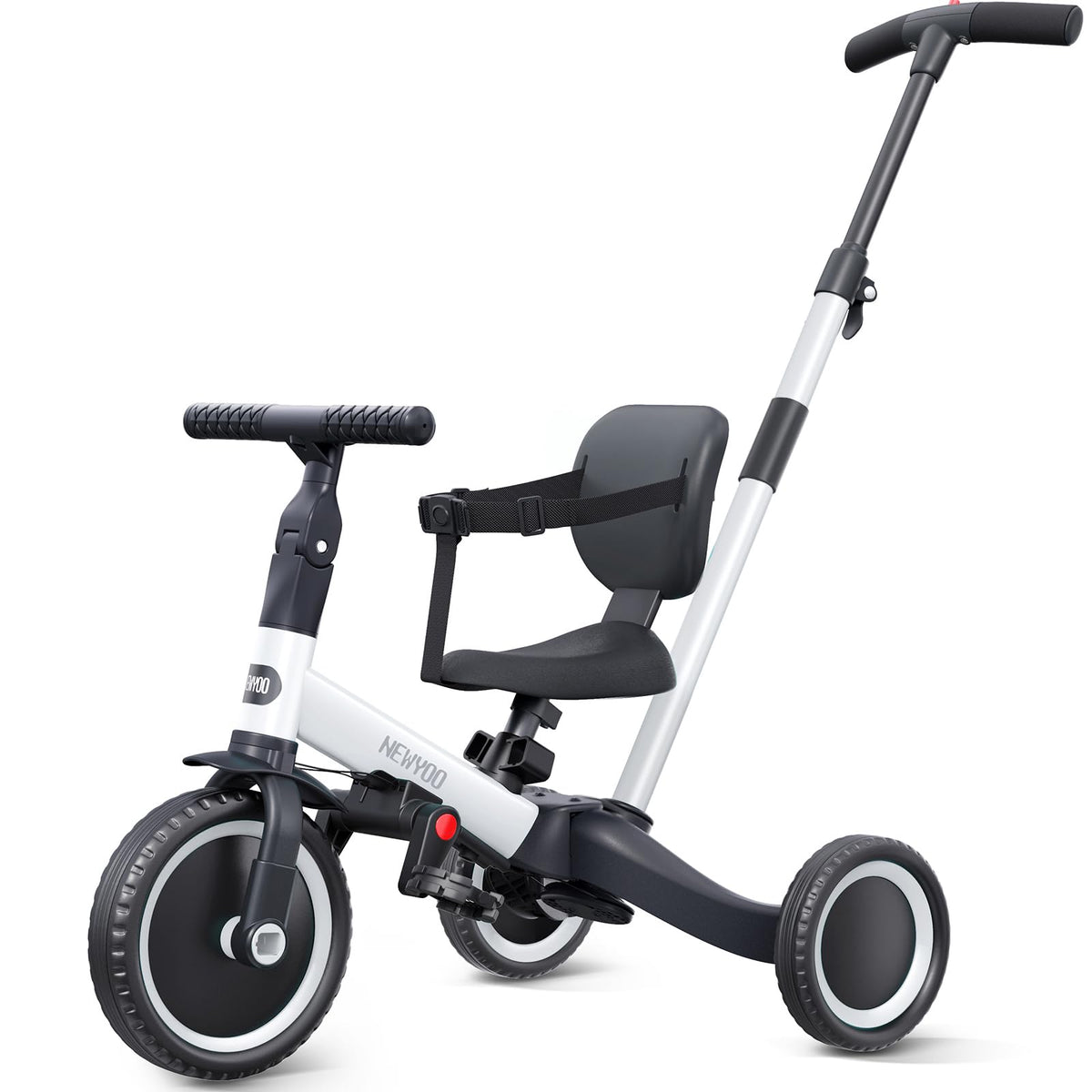Newyoo TR007 toddler bike with push handle for parent-guided rides
