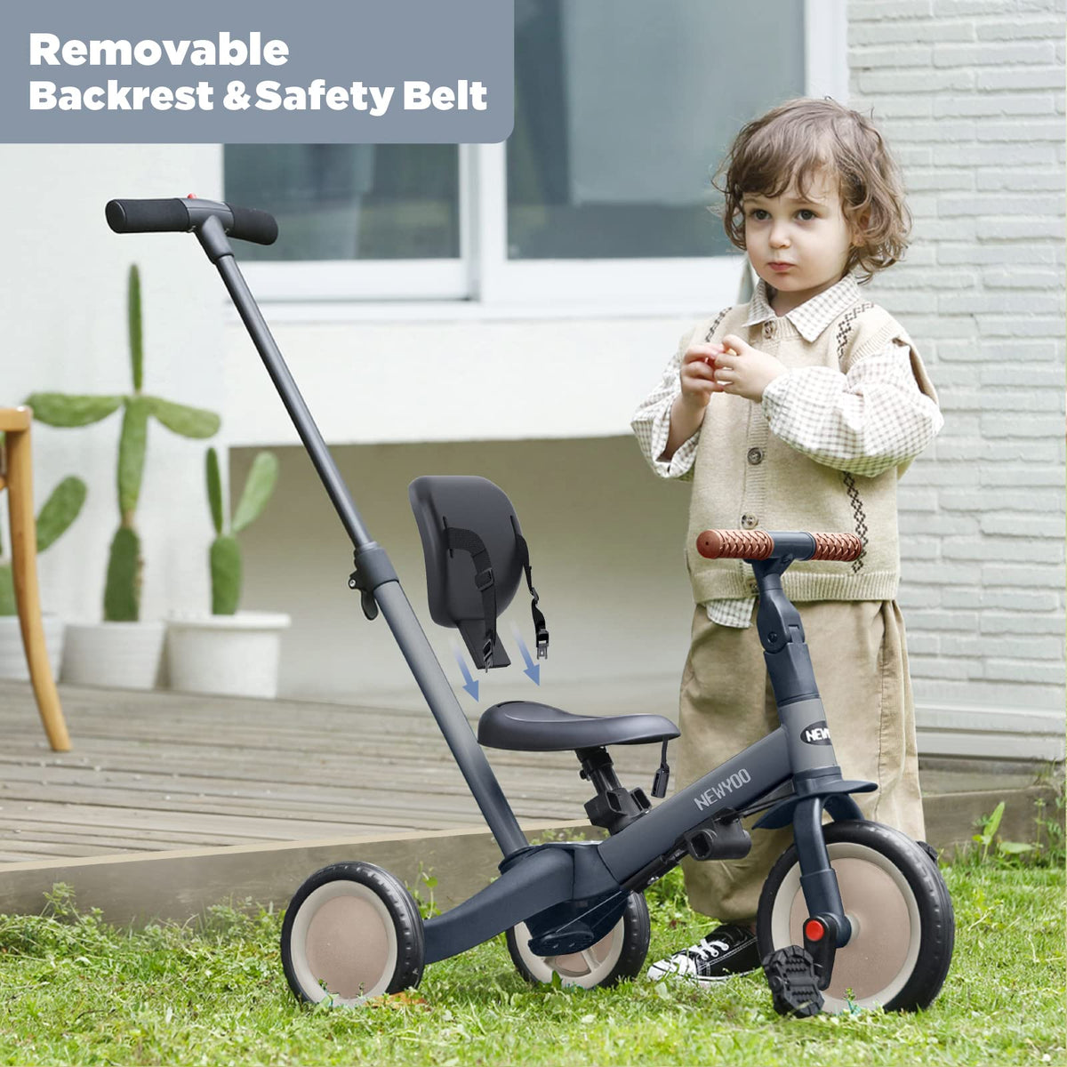 newyoo tricycle EVA wheels indicate a smooth ride
