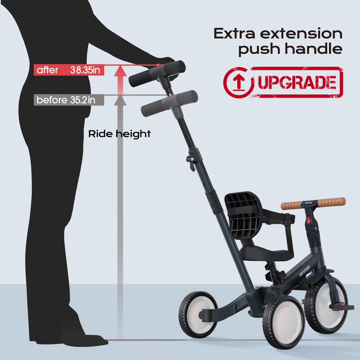 newyoo tricycle pedal-mode switch for easy mode changes
