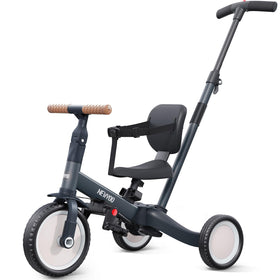 newyoo tricycle front view shows a sturdy frame for growing toddlers