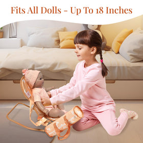 Close-up of the New York Doll stroller highlighting sturdy construction