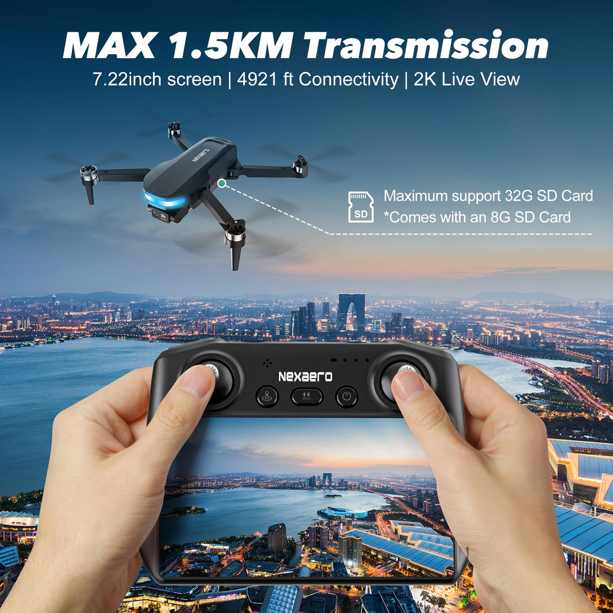 Nexaero F3 dual batteries extend flight time up to 64 minutes