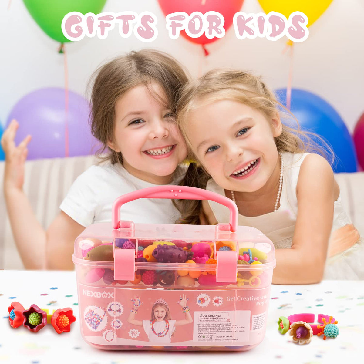 NEXBOX jewelry kit bracelet-design close-up supporting fine motor skills through playful crafting.