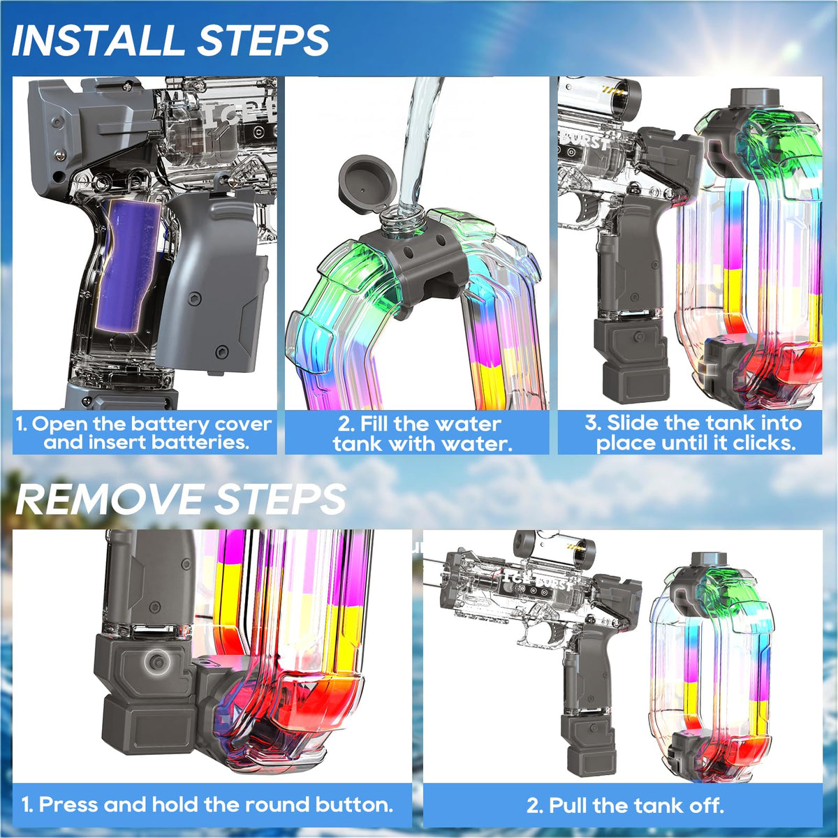 NEXTJOY automatic water gun ideal for summer parties