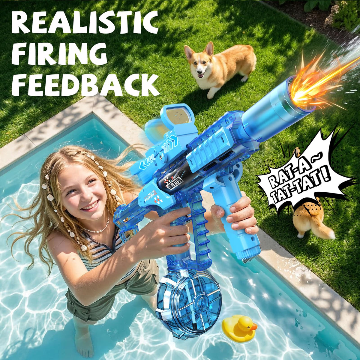 NEXTJOY water gun with muzzle flash LED for dramatic shots