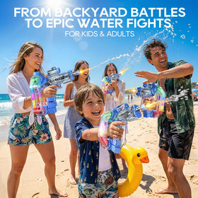 Nextjoy electric water gun is splash-proof and durable for outdoor summer use.