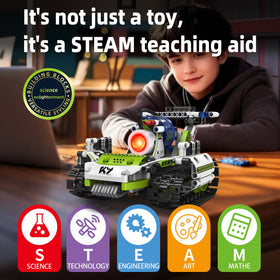 NEXTJOY STEM Shield Lion Chariot construction showcases creative problem solving.