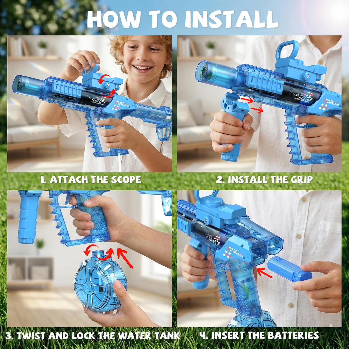 NEXTJOY water gun splash-proof construction for outdoor use