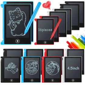Nezyo 16-piece mini LCD writing tablet pack for kids—reusable drawing on the go.