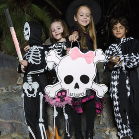 Nezyo Bad Two the Bone pinata package includes pinata blindfold and bat