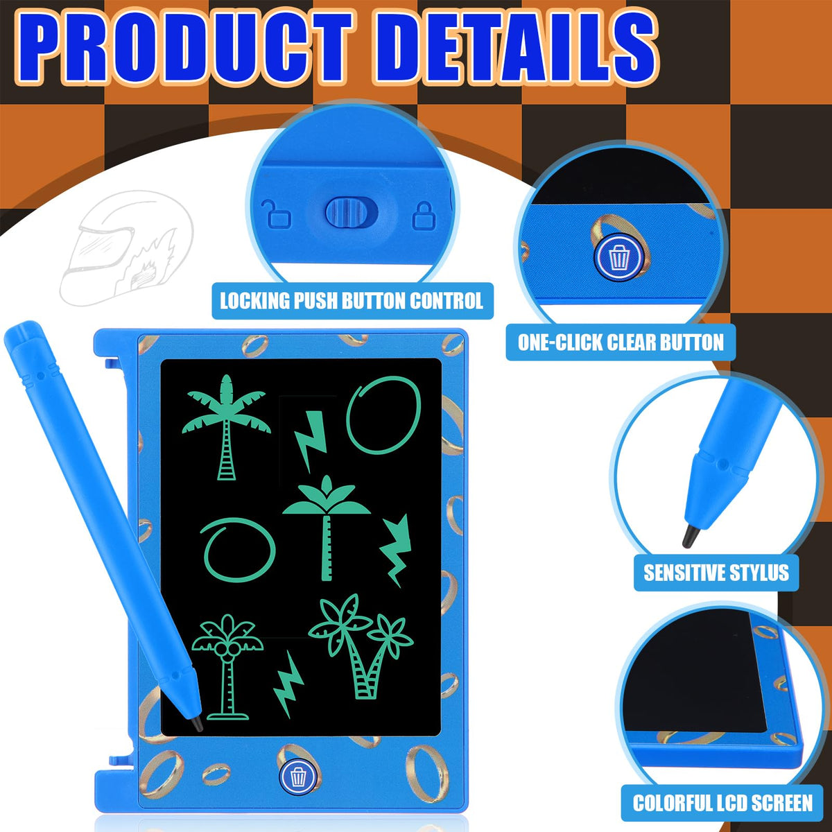 Nezyo blue and gold rings tablet for kids party favors