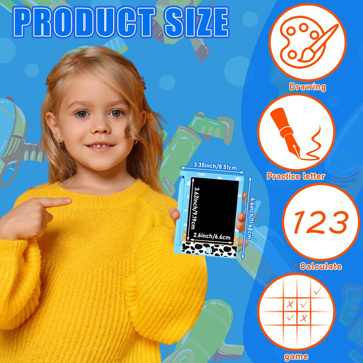 Nezyo eye-protecting LCD screen reduces glare for safer long-use drawing.