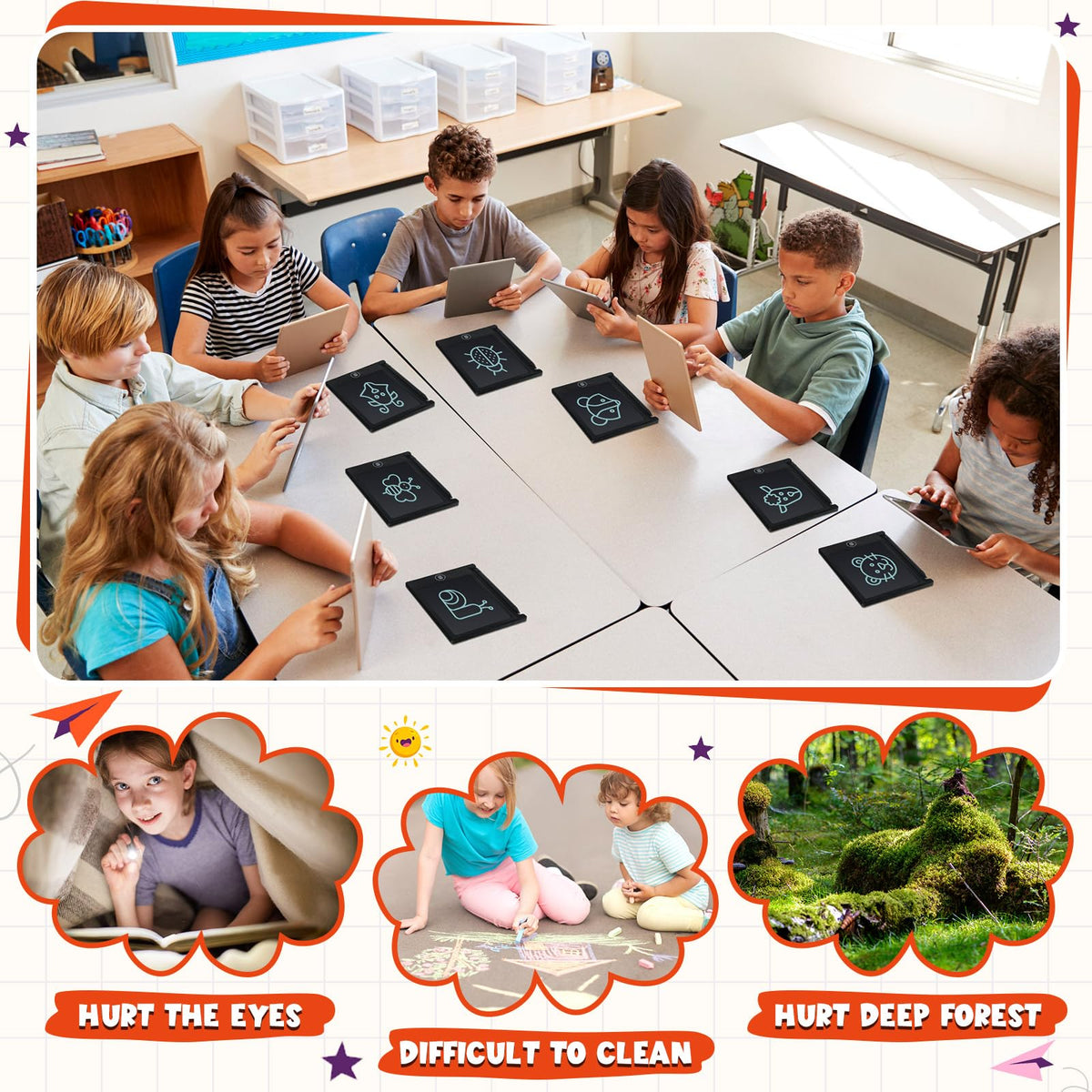 Nezyo learning gift pack with reusable doodle boards for classroom activities.