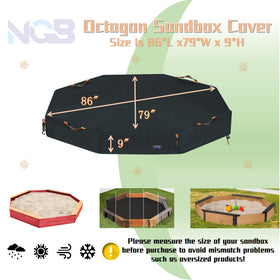 NGB sandbox cover showing reflective handles for safer nighttime use