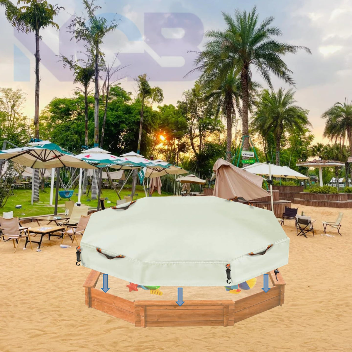 NGB sand cover highlights double-stitched seams for durability
