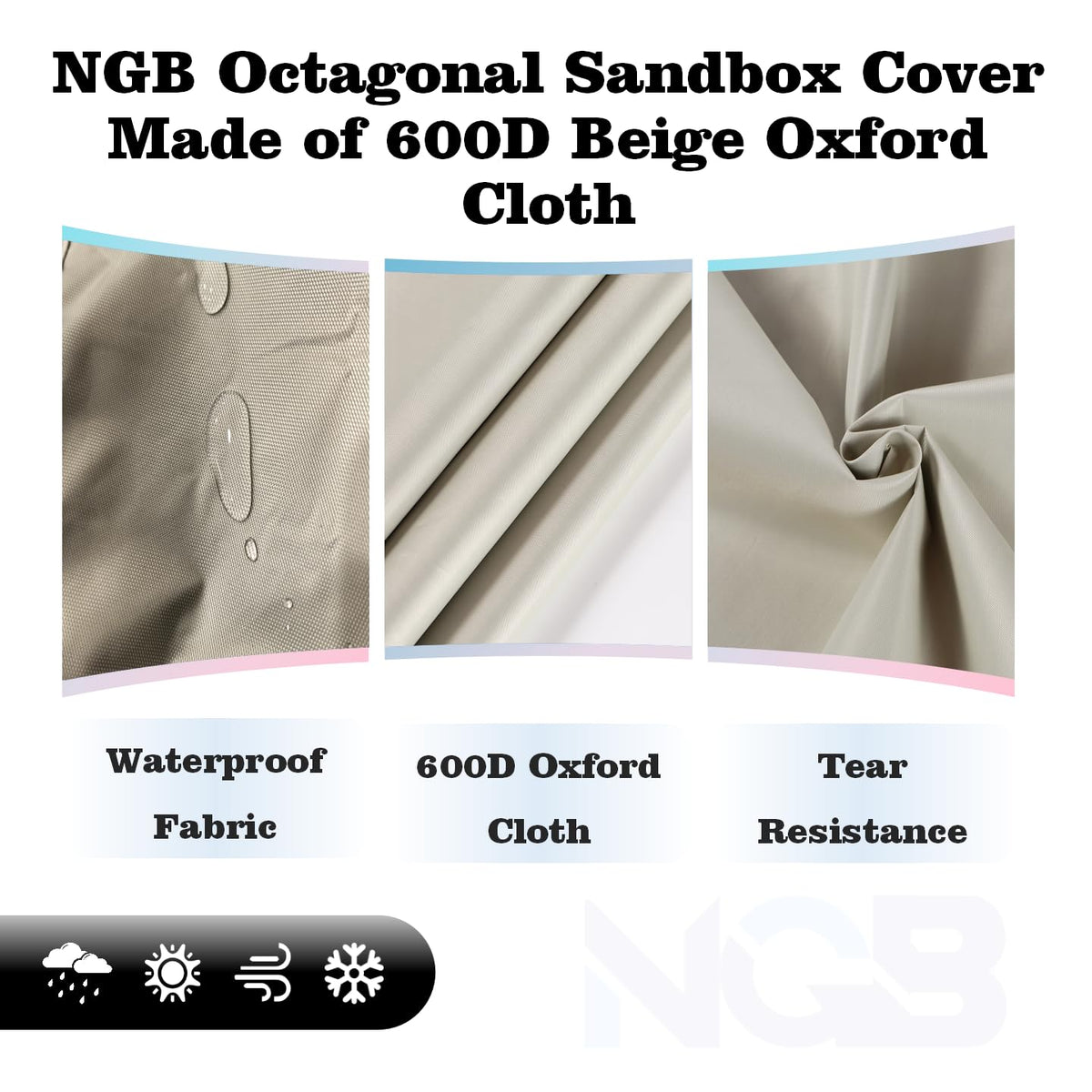 NGB octagonal cover shows reflective handles for safer night handling