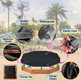 NGB octagonal sandbox cover waterproof top protects sand from rain and UV.