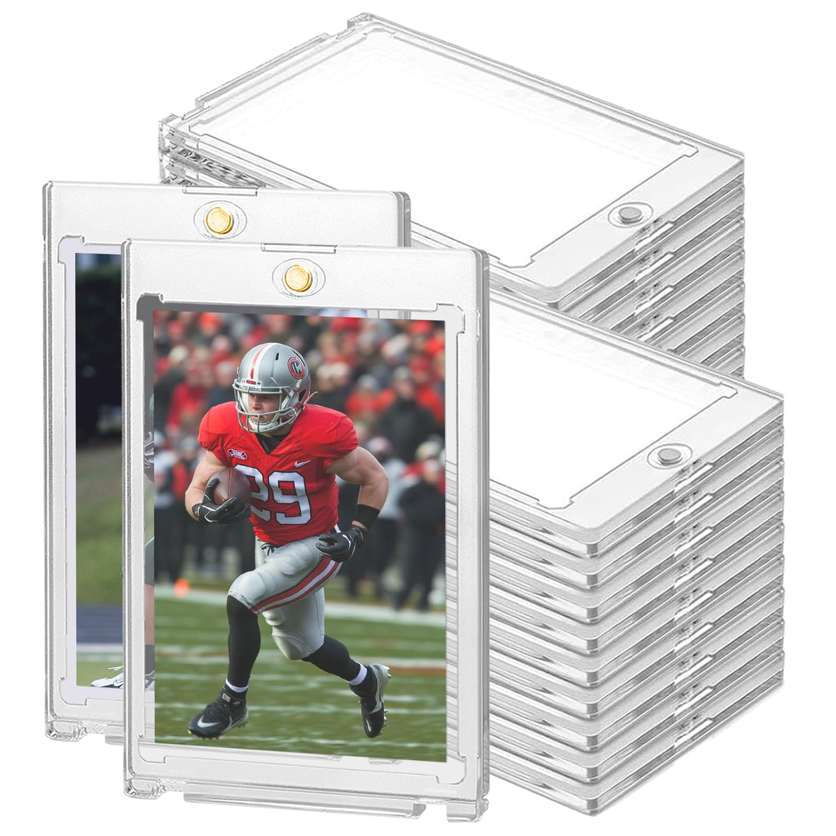Ngdiluxury 130pt magnetic card holder with crystal-clear visibility for trading cards