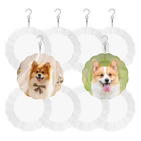Ngdiluxury 8-inch wind spinner blank front view ideal for vibrant sublimation designs.