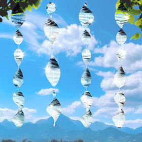 Ngdiluxury Bird Deterren disc 3D mirror for outdoor patios deters birds with reflective motion.