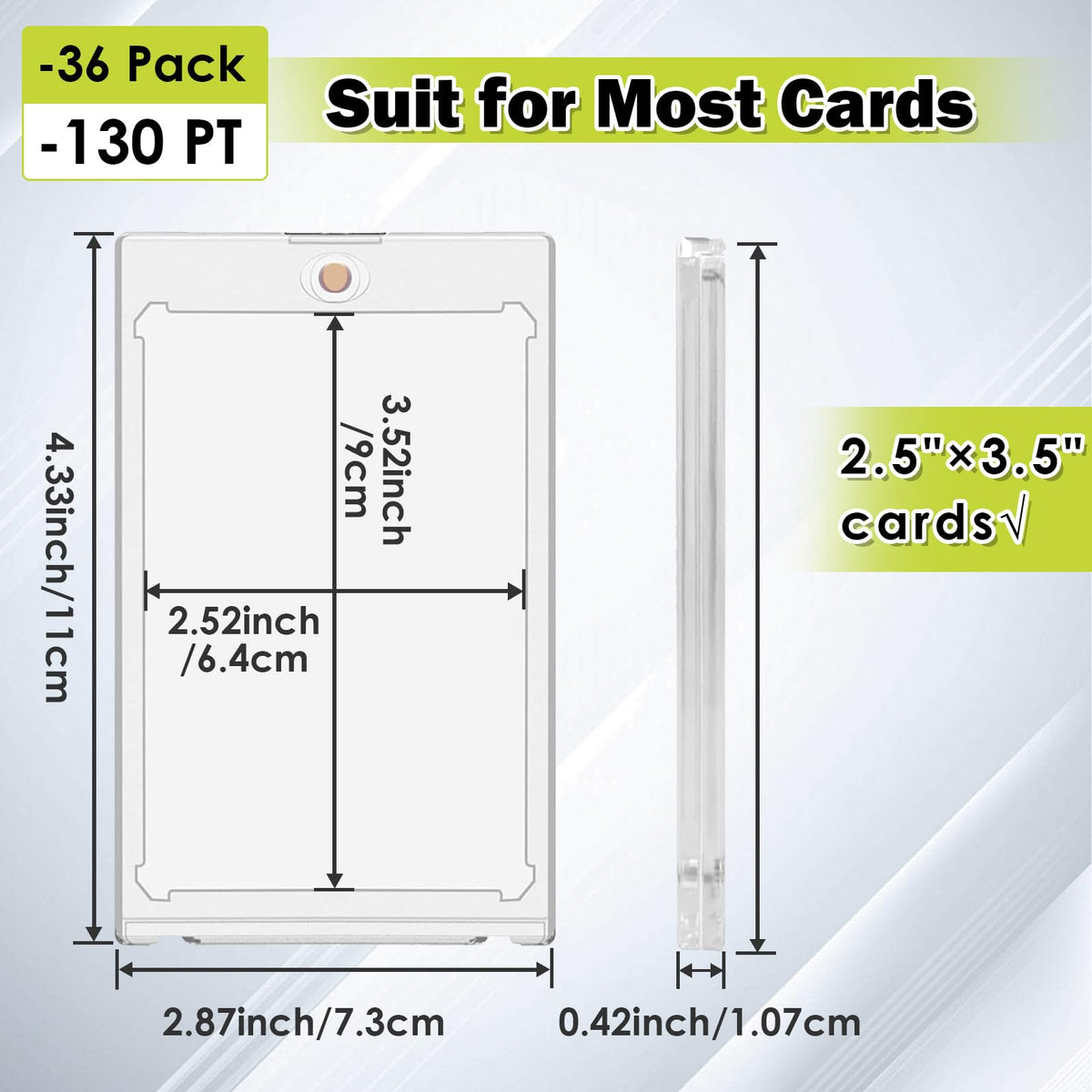 Ngdiluxury one card touch holder with diamond-cut corners guards card edges