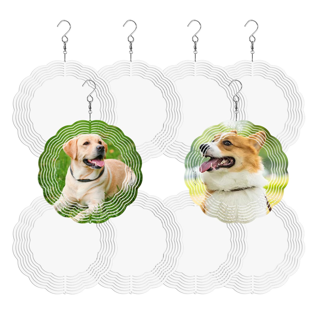 Ngdiluxury 10-inch wind spinner front view for personalized outdoor decoration and custom designs