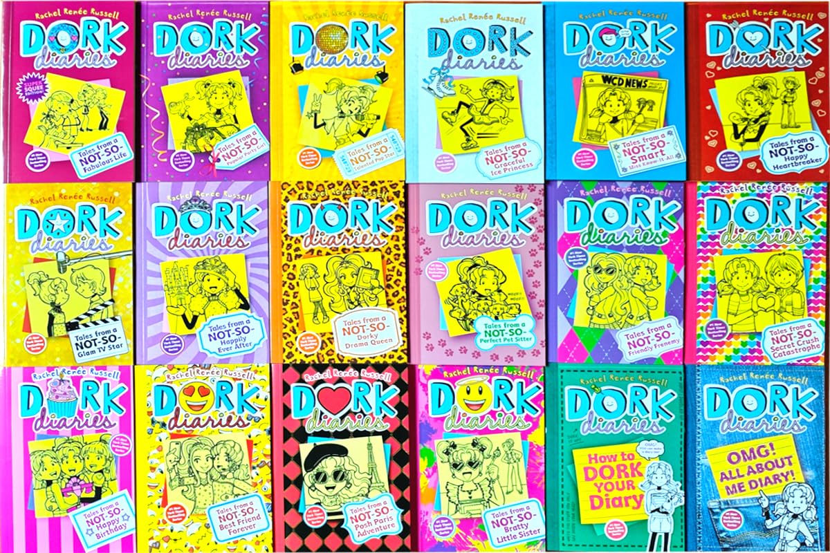Nggaaet Library of Diaries Dork 18 Series box-set cover with vibrant art for fans.