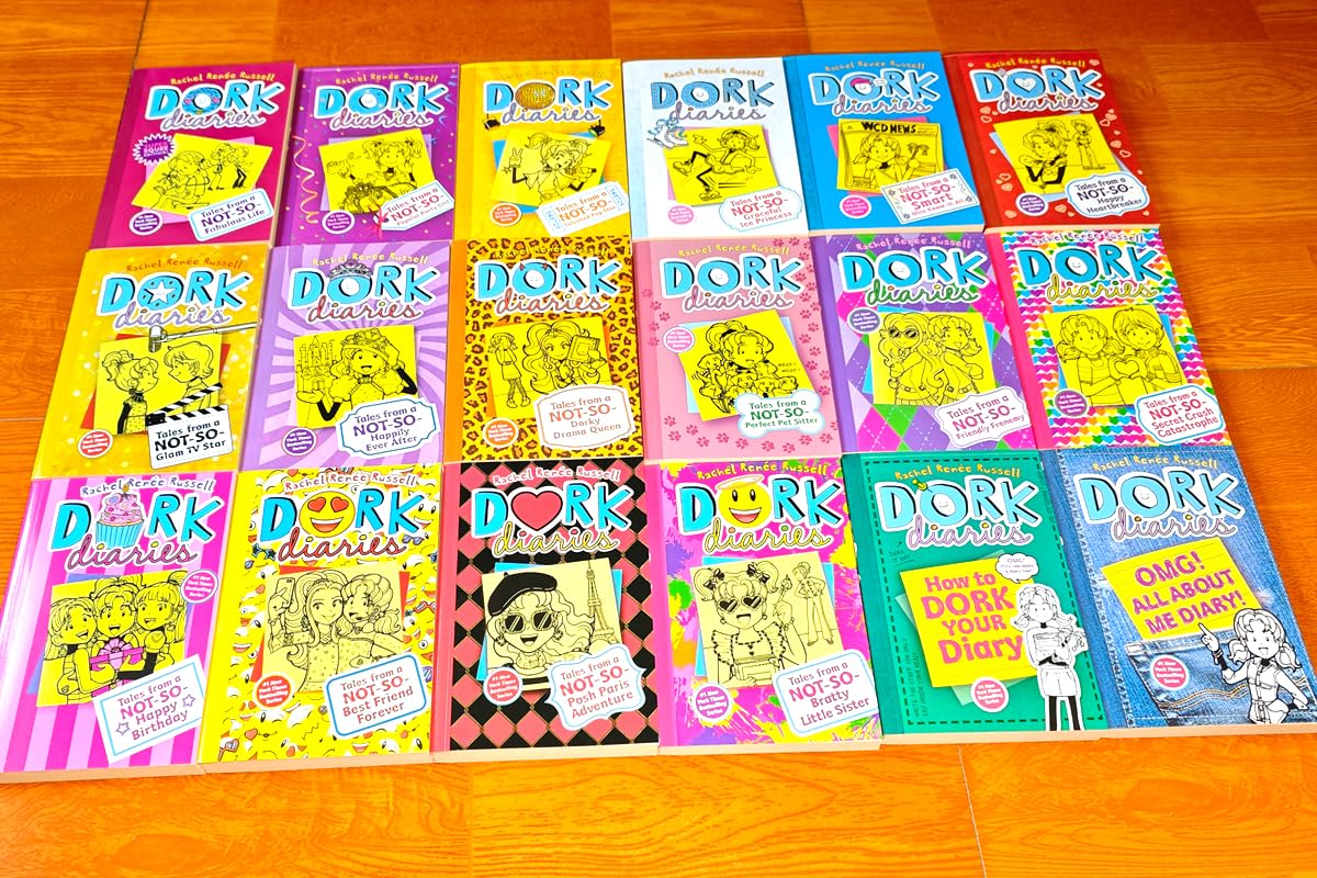 Nggaaet Library of Diaries Dork 18 Series box-set spine demonstrates organized, collectible packaging.