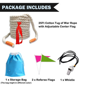 Storage bag included with Niantime tug of war rope for easy transport