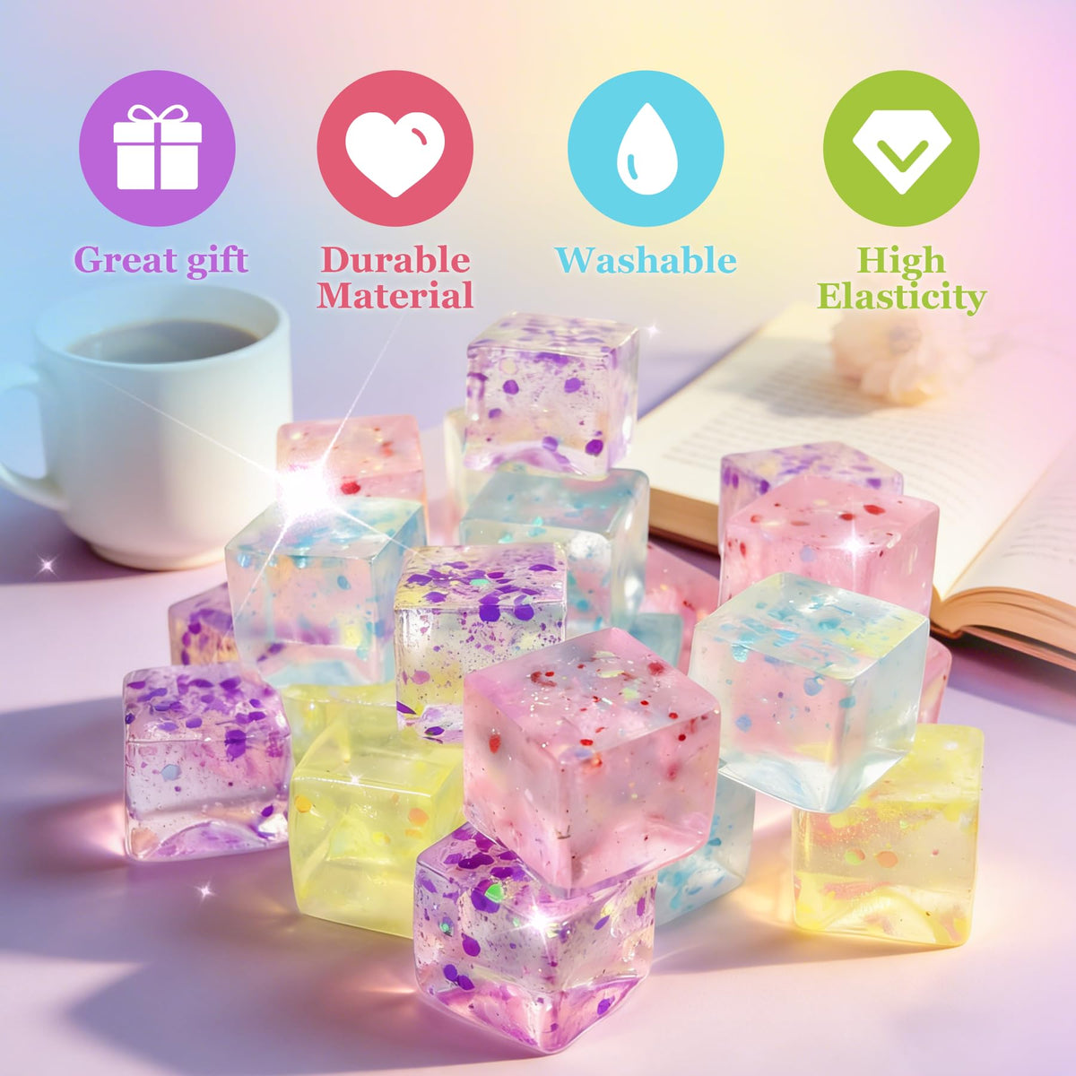 niaosiben colorful fidget cubes pack—bright hues for focus and mood