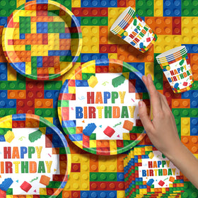 NICDIY building block 9-inch plates add vibrant dining for the celebration