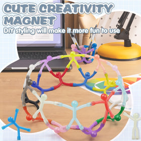 Nice magnets on whiteboard or locker serving as practical note holders