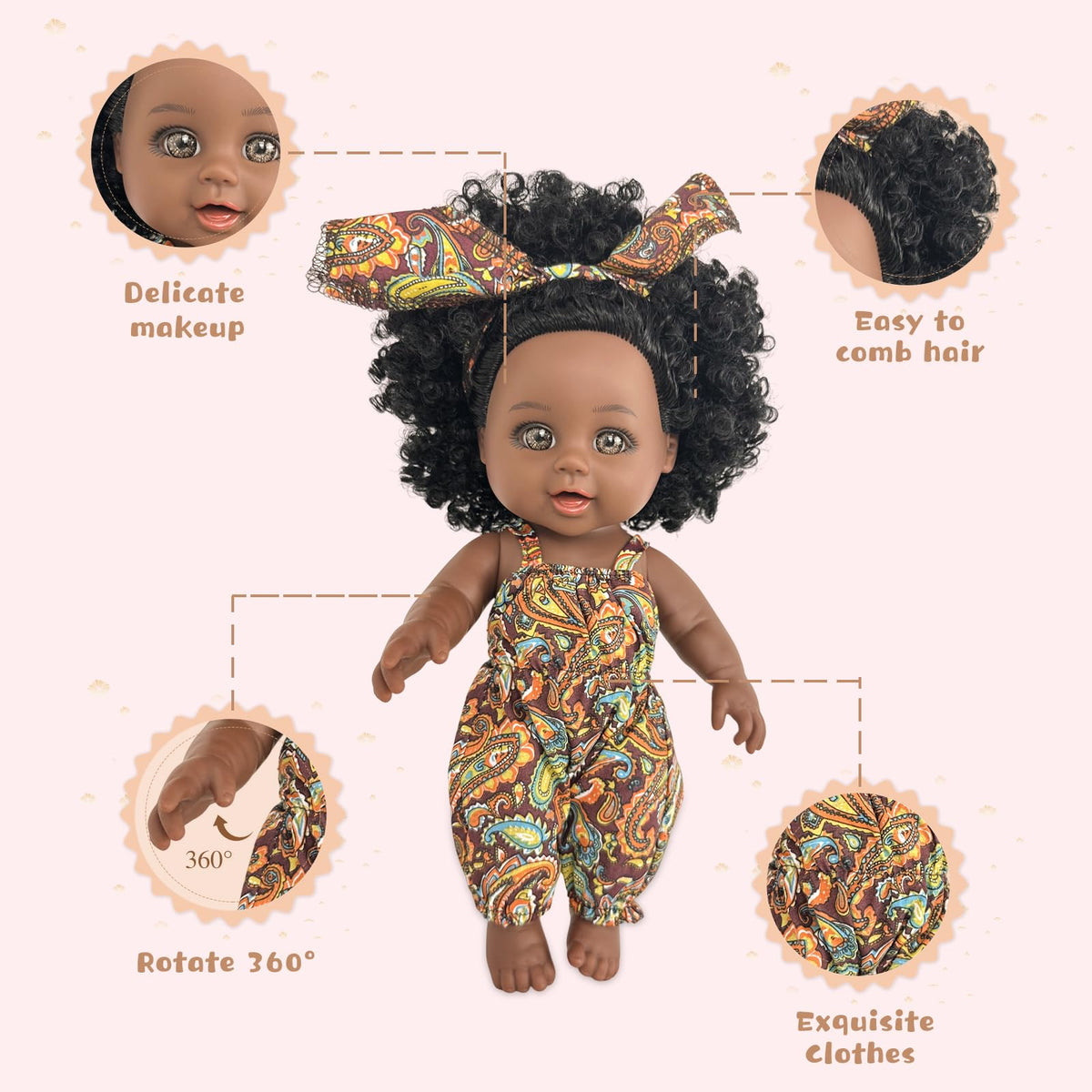 Nice2you backpack carrier opens to reveal the doll for imaginative play.