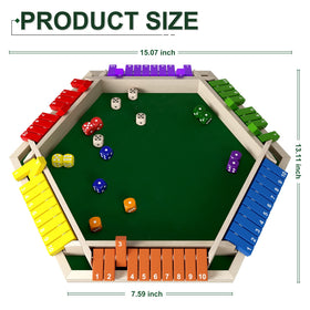 Nicecho Shut The Box 16 dice closeup for quick math and fun