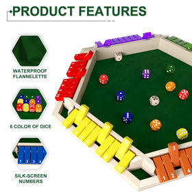 Nicecho Shut The Box felt surface detail showing quiet gameplay