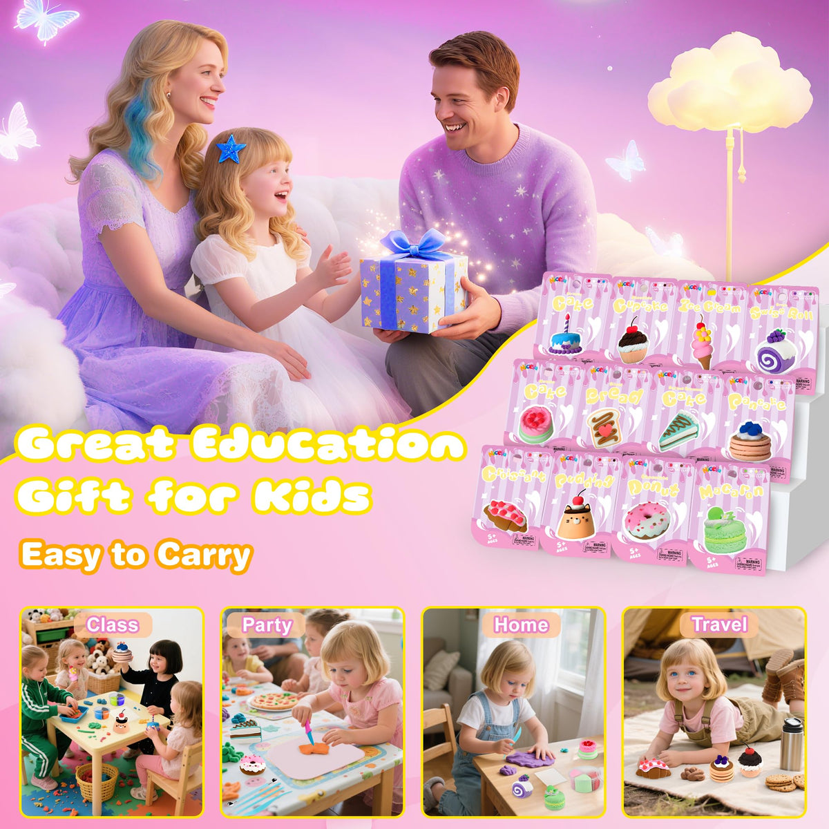 Nicella air-dry clay box ready-to-gift packaging inspires family craft moments