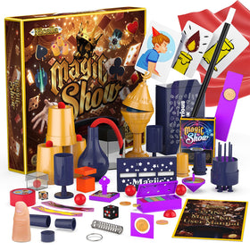 Nicella Magic Kit box front showing 35 tricks, ideal for curious kids' magical play.