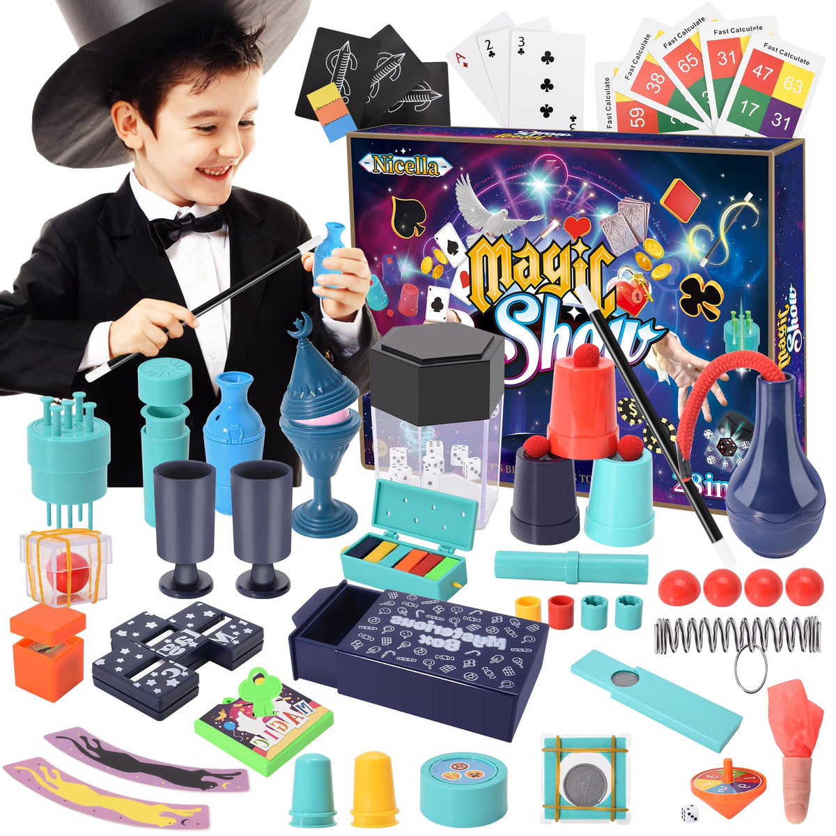 Nicella Magic Kit packaging shown as a premium gift-ready box.