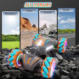 Nicella pink RC car 360° rotation in action demonstrates stunt potential