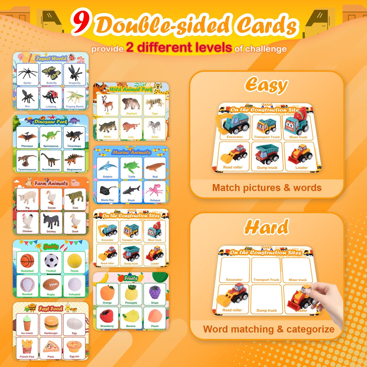 Nicella activity cards guide sorting and learning during classroom or home play