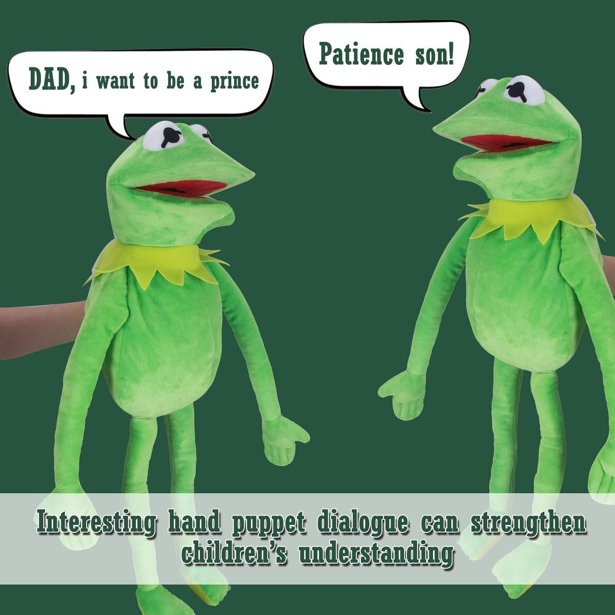 NICERINC Kermit puppet features detailed design inspired by The Muppets Show.