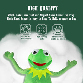 NICERINC Kermit puppet finger-friendly hand-held action for dynamic scenes.