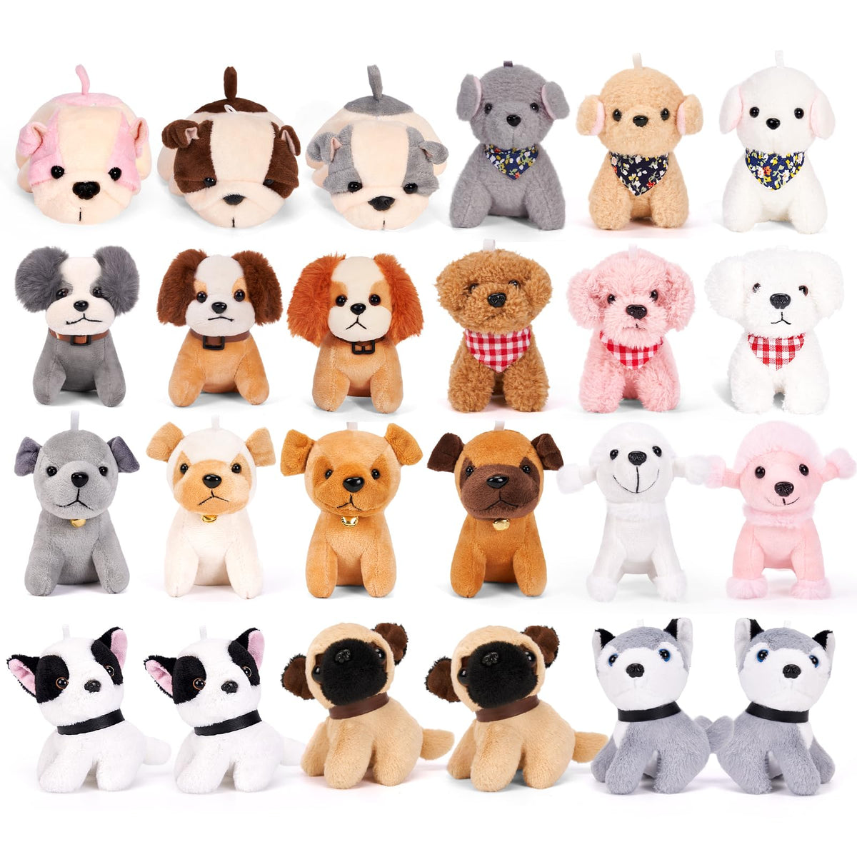 Niceup bulldog lying plush, ideal party favors.