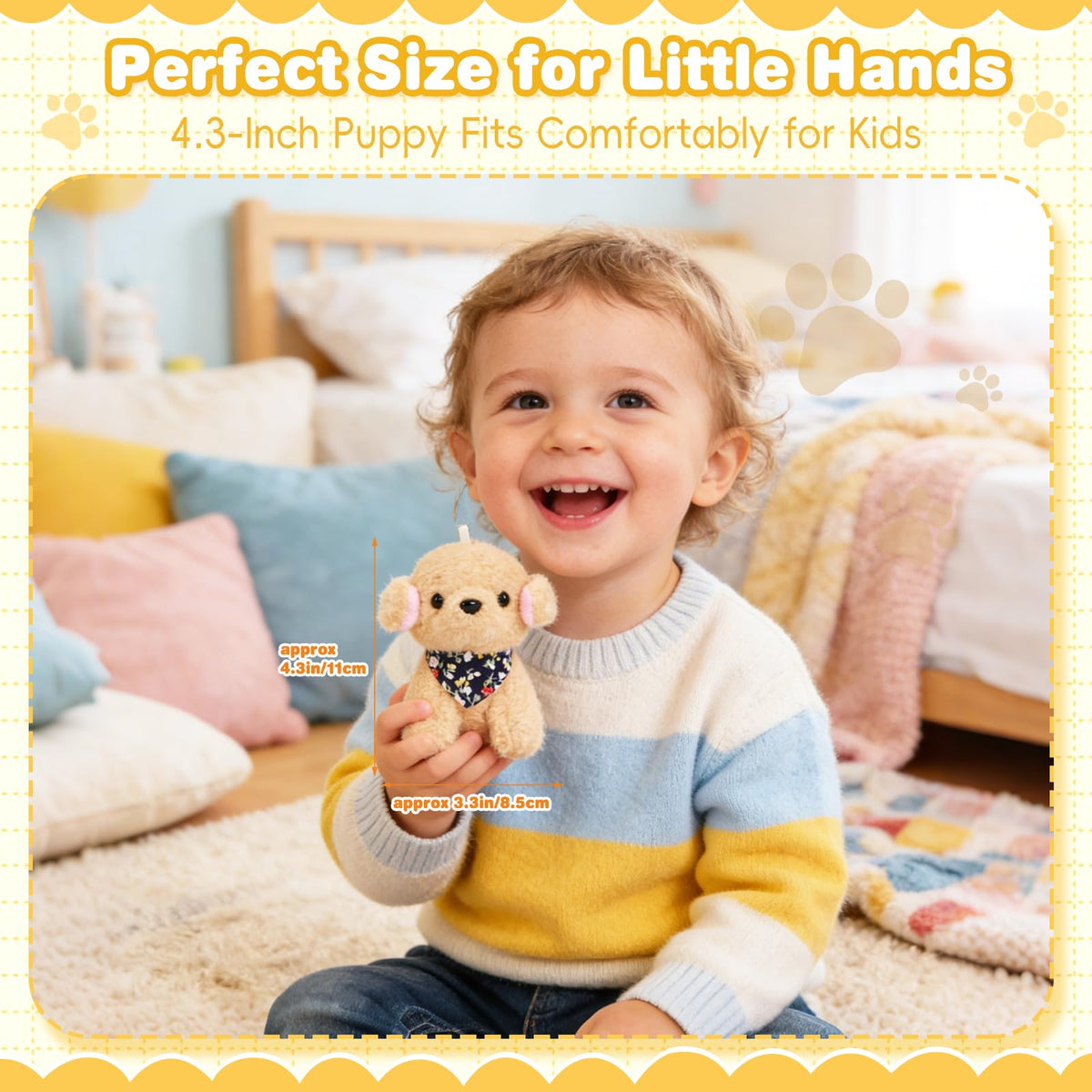 Niceup teddy dog with scarf plush, versatile goodie bag filler.