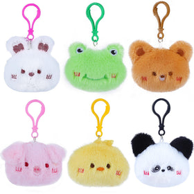 Niceup six-animal plush keychains, ideal for party favors.