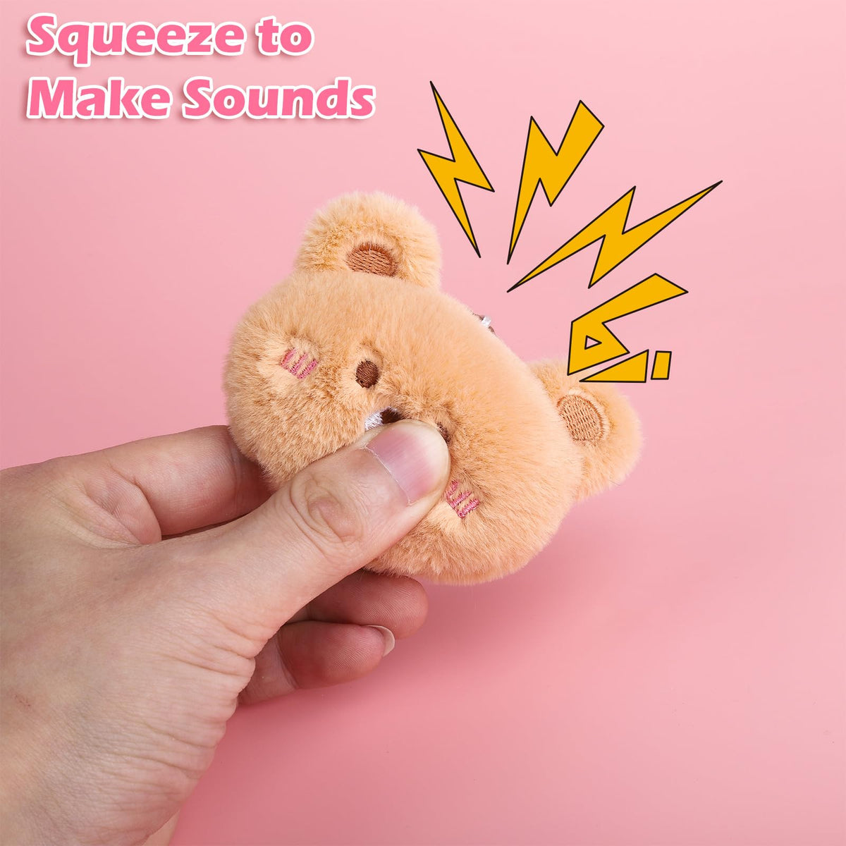 Niceup plush backpack decorations with soft texture for bags.