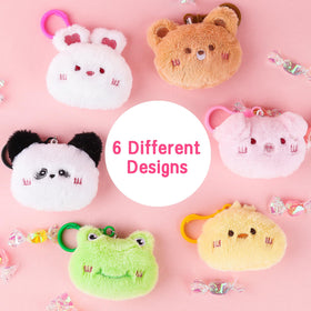 Niceup plush keychains squish to make playful sounds.