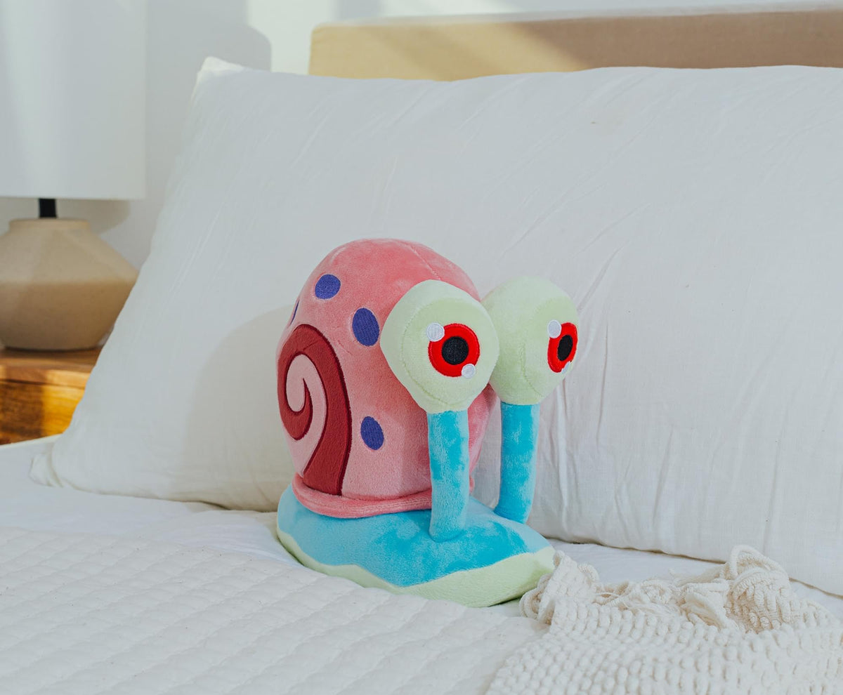 Nickelodeon Gary plush, surface clean only to maintain color and softness.